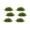 Melrose Set of 6 Half Orbs Mini Leaf Artificial Shrubs 13”